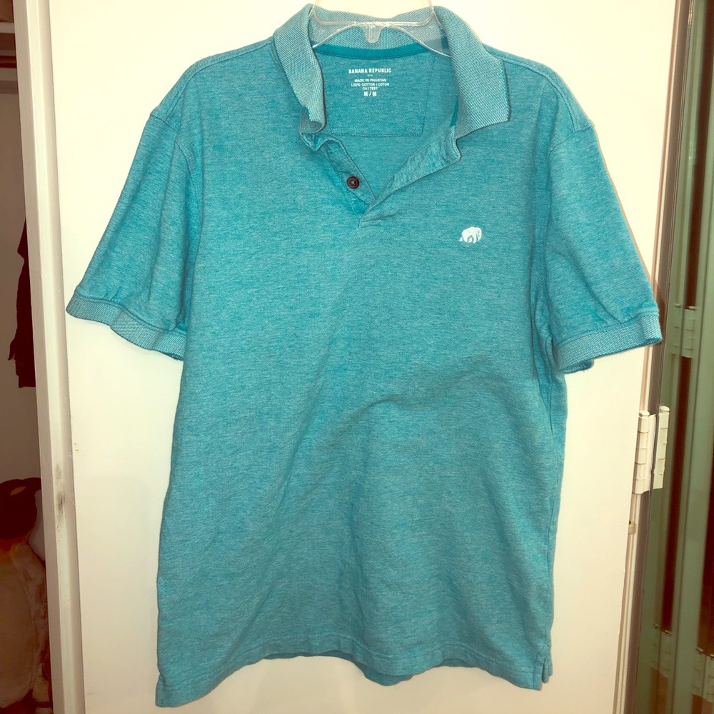 Aqua Blue Banana Republic Polo